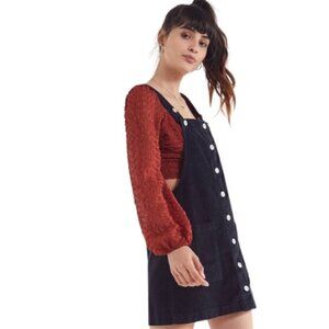 BDG Corduroy Button Front Overall Skirt